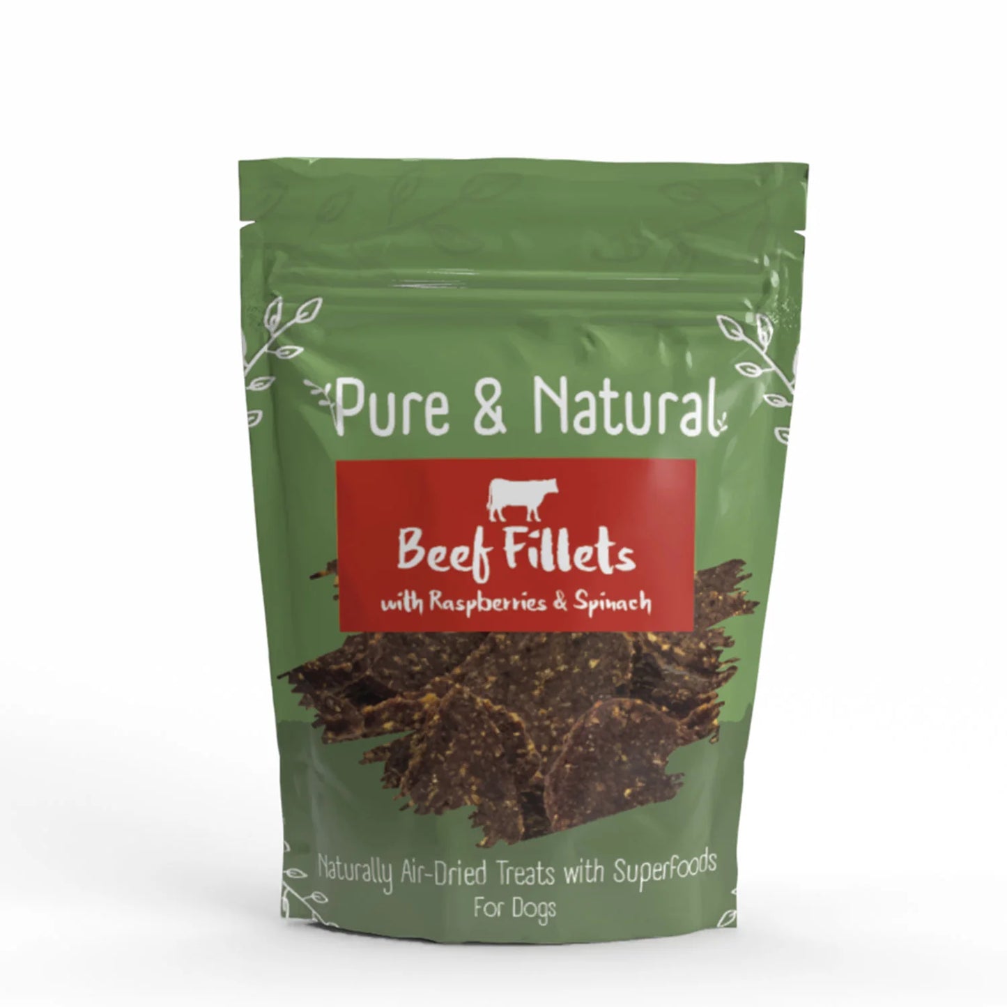 Pure & Natural Air Dried Fillets Beef, Raspberries and Spinach
