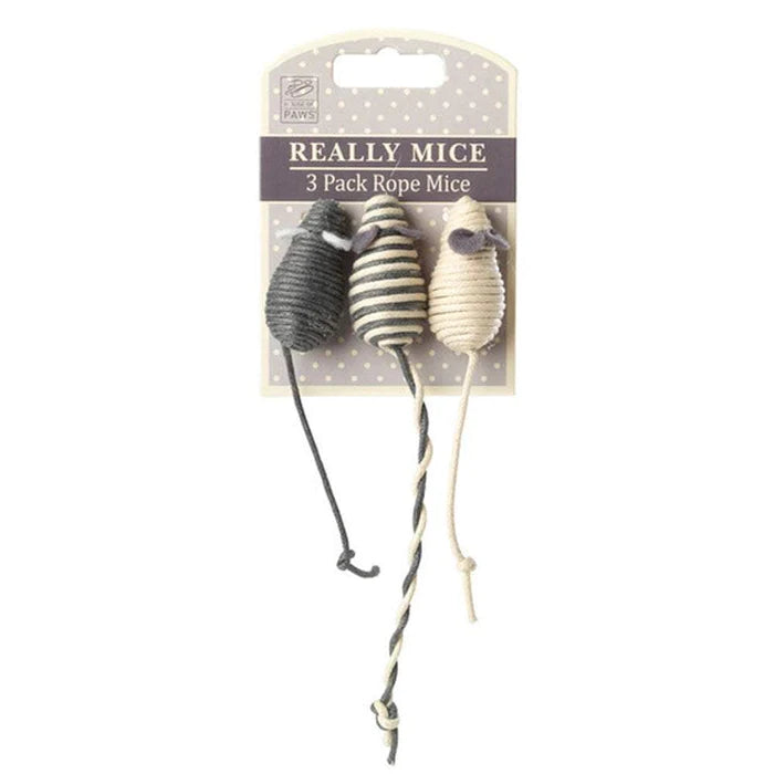 House of Paws Really Mice Rope 3PK Mice