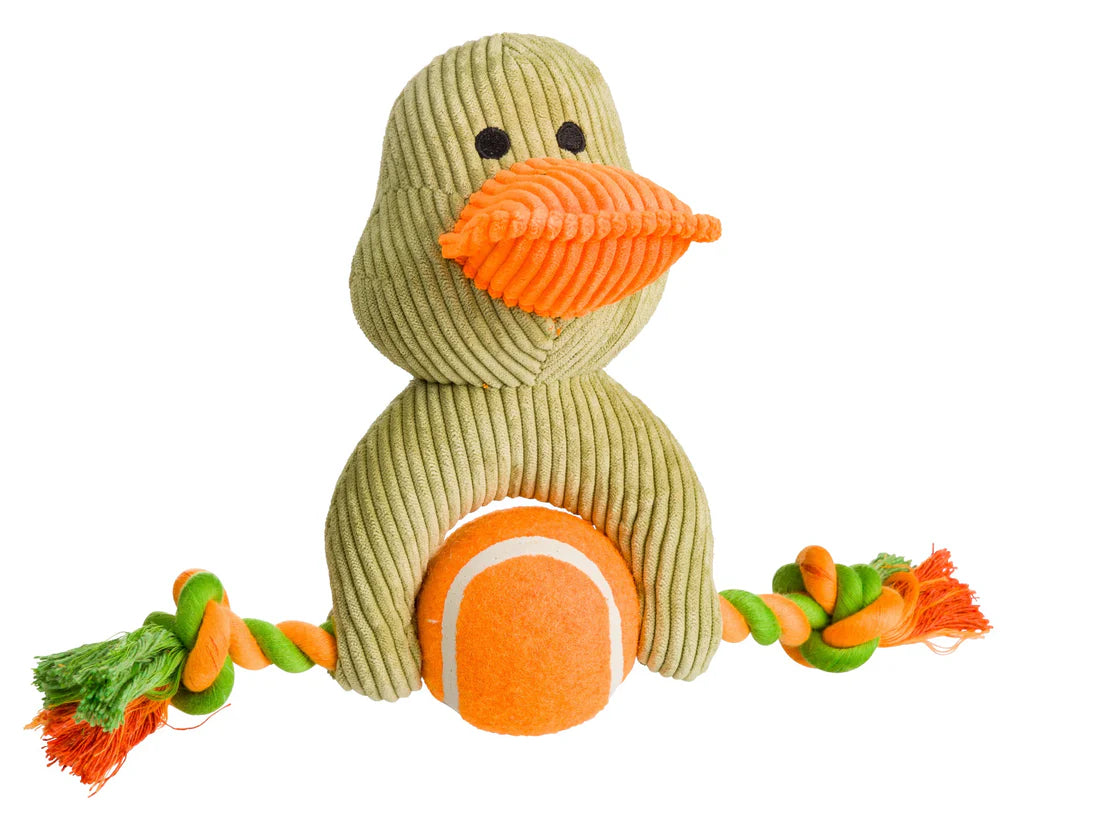House of Paws Cord Duck with Tennis Ball