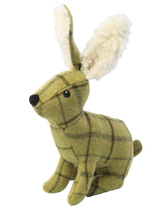 House of Paws Green Tweed Plush Hare