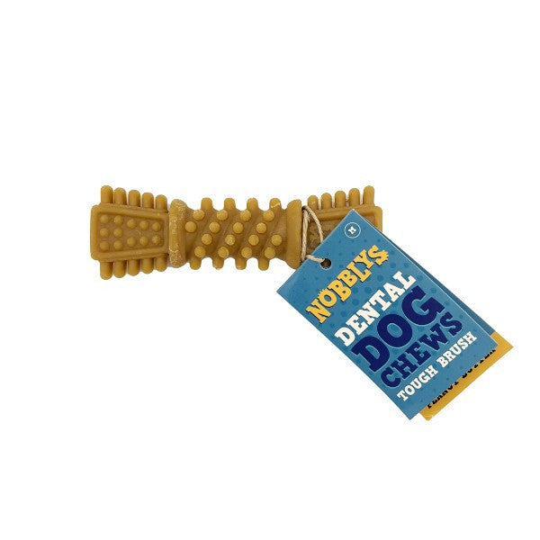 Nobblys Dental Dog Chew Tough Brush Peanut Butter 60g