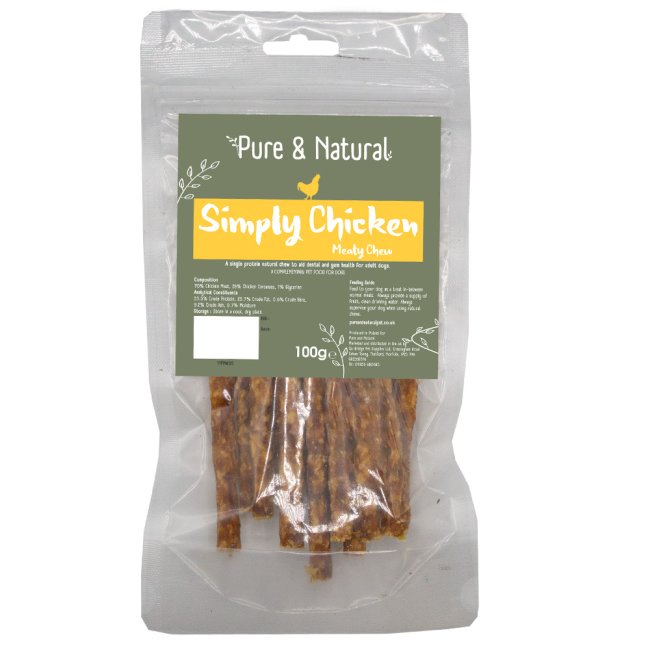 Pure & Natural Simply Chicken Meaty Sticks 100g