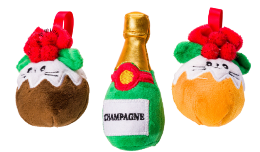 House of Paws Christmas Cake & Fizz 3 pack Cat Toys