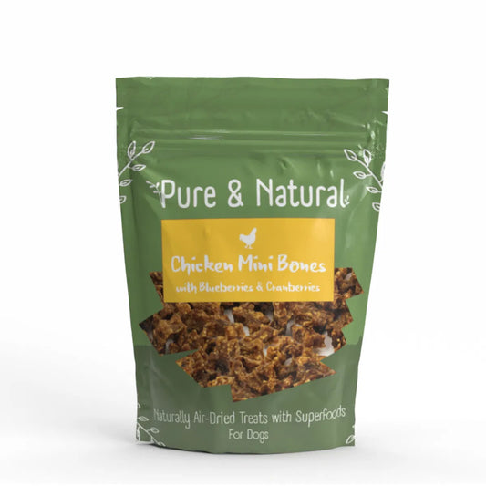 Pure & Natural Chicken Mini Bones with Blueberries & Cranberries 100g
