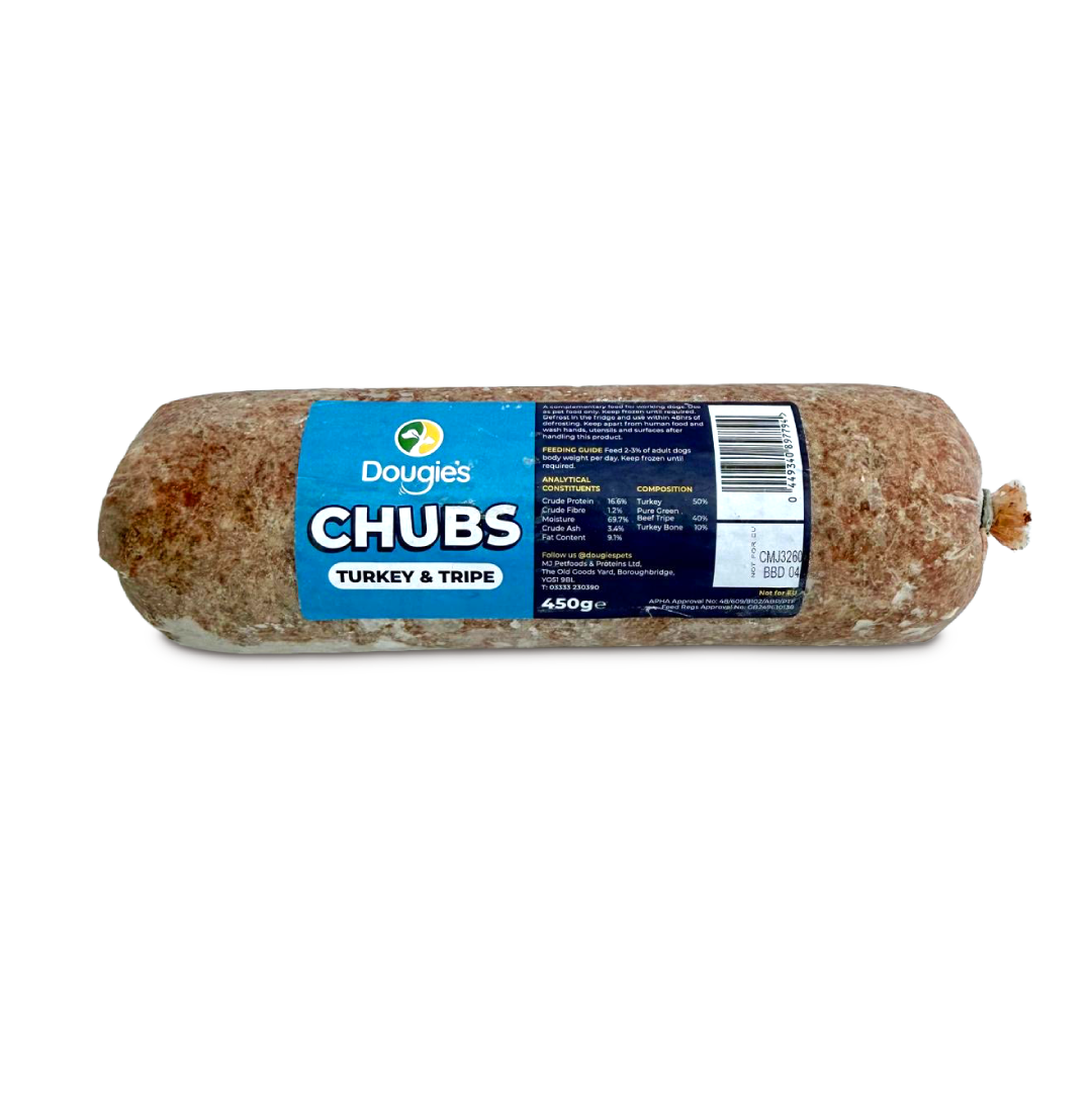 Dougie's Chubs Turkey & Tripe 450g