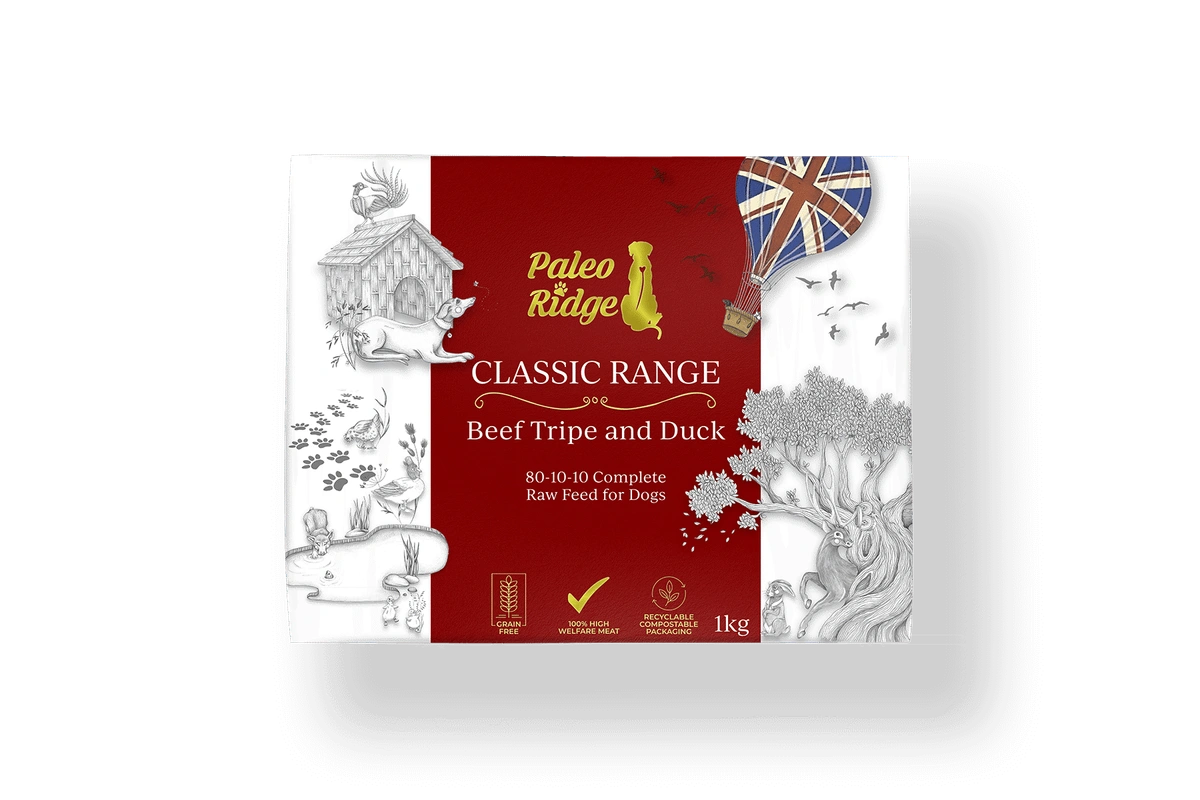 Paleo Ridge Classic Beef Tripe and Duck 80/10/10 1kg