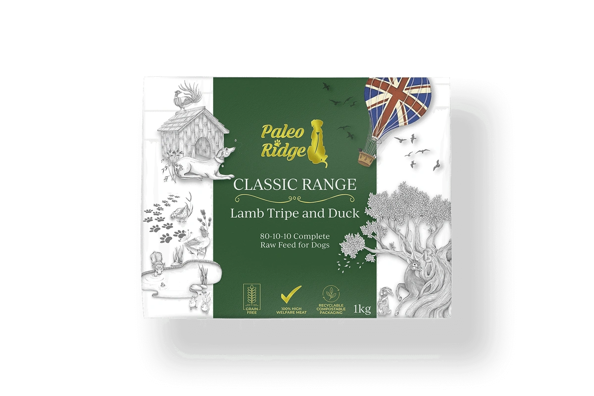 Paleo Ridge Classic Lamb Tripe and Duck 80/10/10 1kg