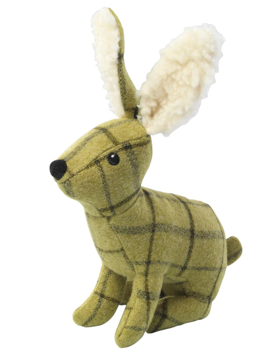 House of Paws Green Tweed Plush Hare