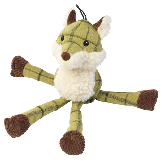 House of Paws Green Tweed Plush Long Legs Fox