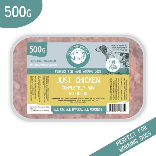 Henley Raw Just Chicken 80/10/10 500g