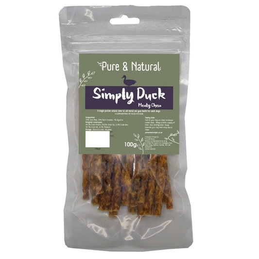 Pure & Natural Simply Duck Meaty Sticks 100g