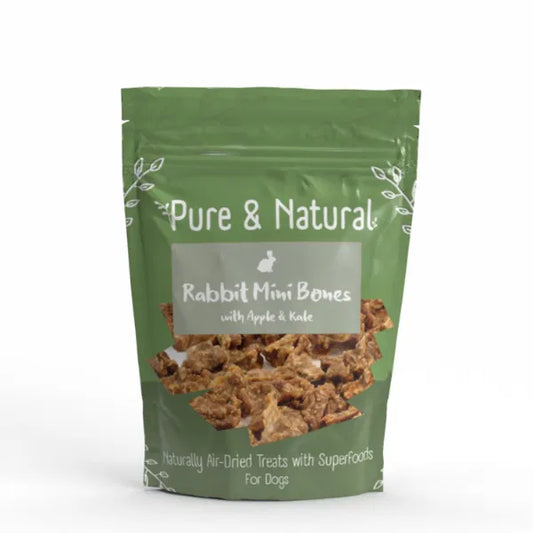Pure & Natural Rabbit Mini Bones with Apple & Kale 100g
