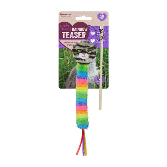 Moody Moggy Rainbow Teaser cat toy