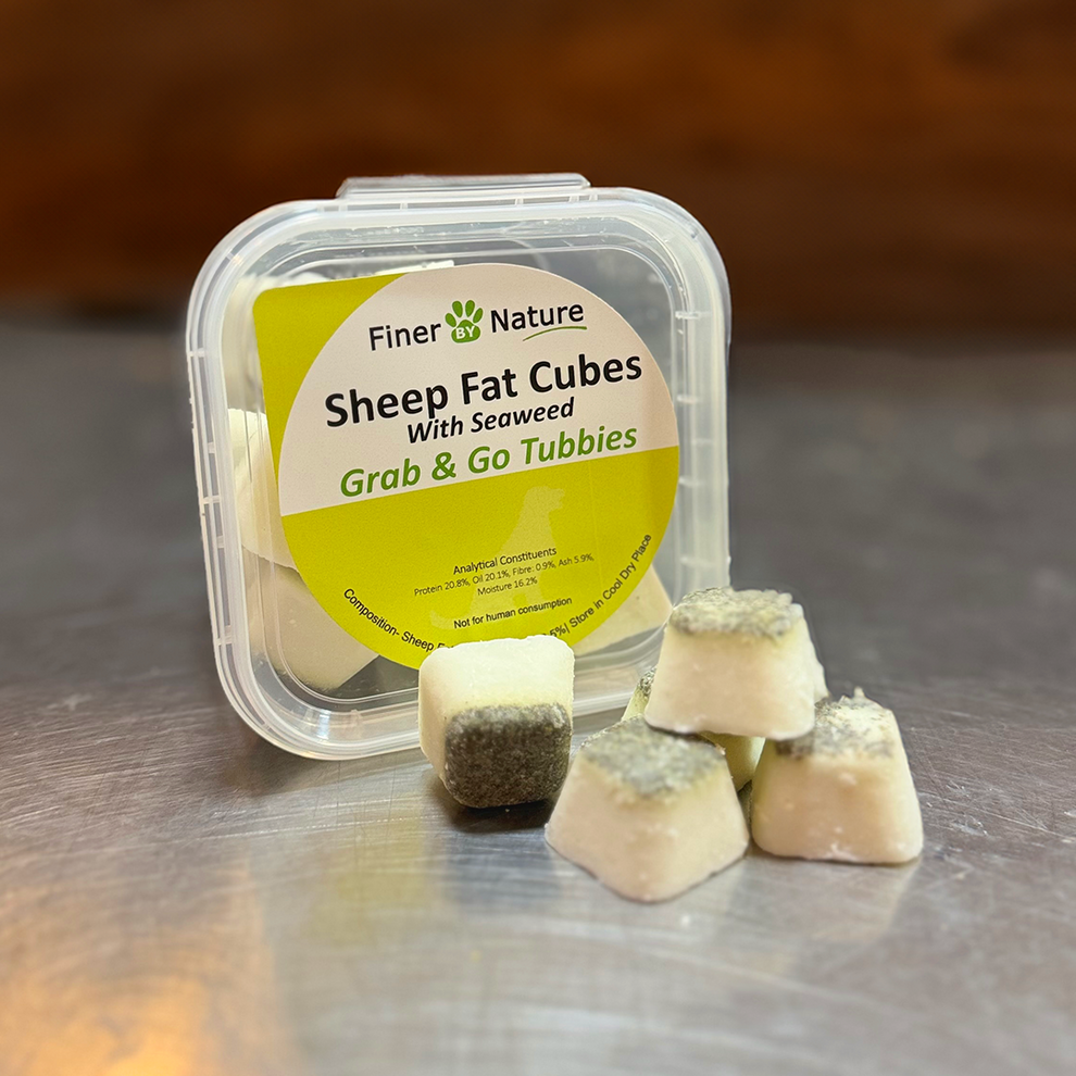 Finer By Nature Sheep Fat Cubes with Seaweed – The dogs din dins