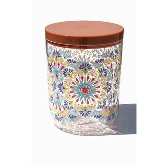 Tarhong Rio Medallion Treat Jar with Lid 65oz