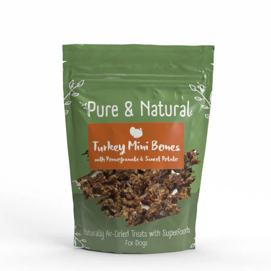 Pure & Natural Turkey Mini Bones with Pomegranate & Sweet Potato 100g