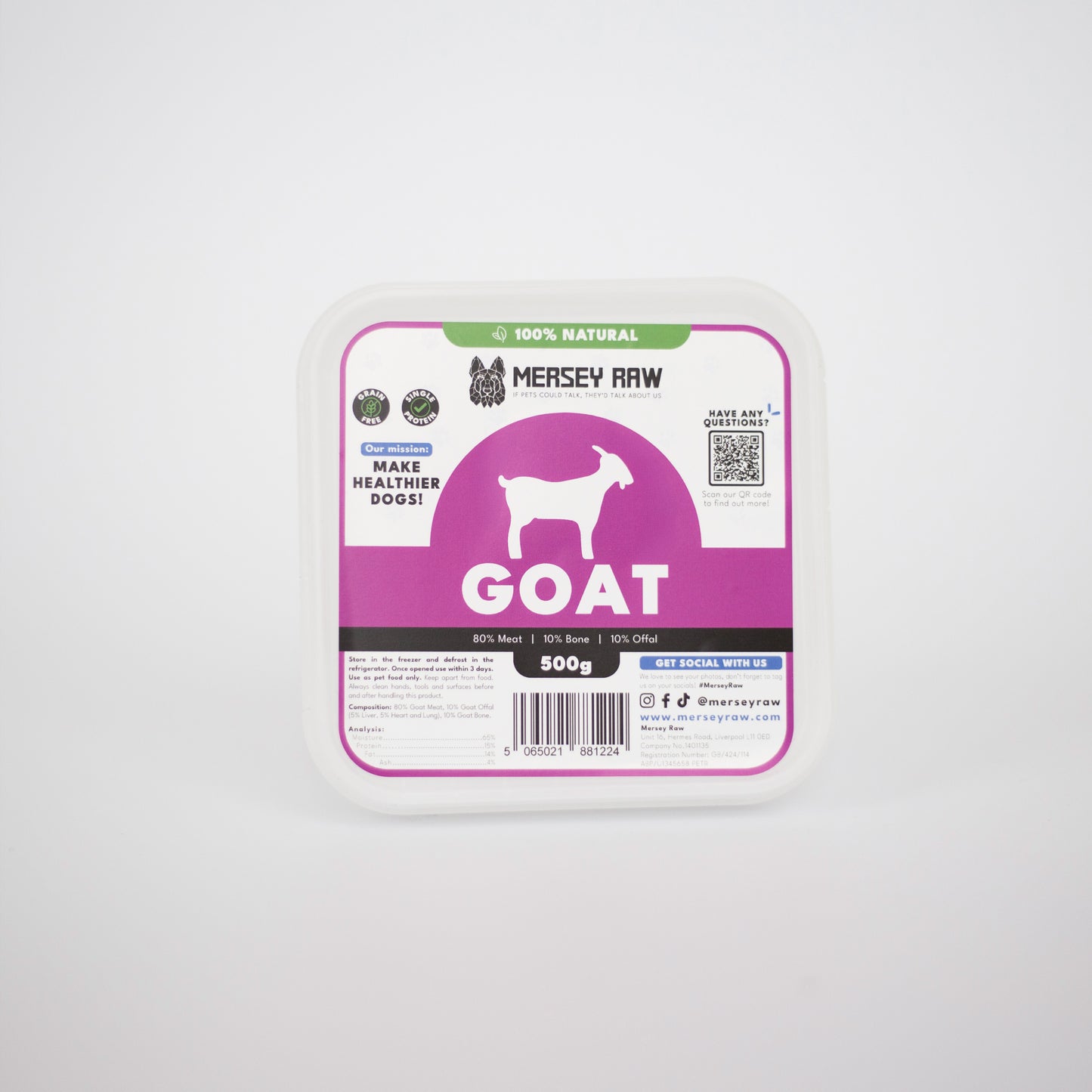 Mersey Raw Goat Complete 500g